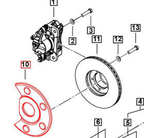Mahindra Roxor Dust Shield Disc Brake Left Hand LH 0503CA0110N Mahindra