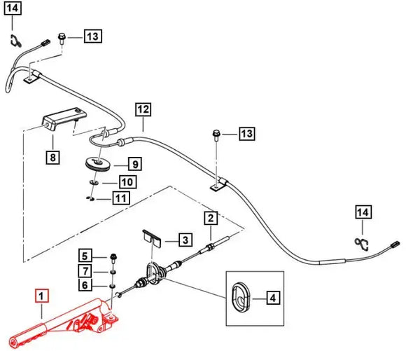 Mahindra Roxor Emergency Parking Brake 06050A0210N Mahindra
