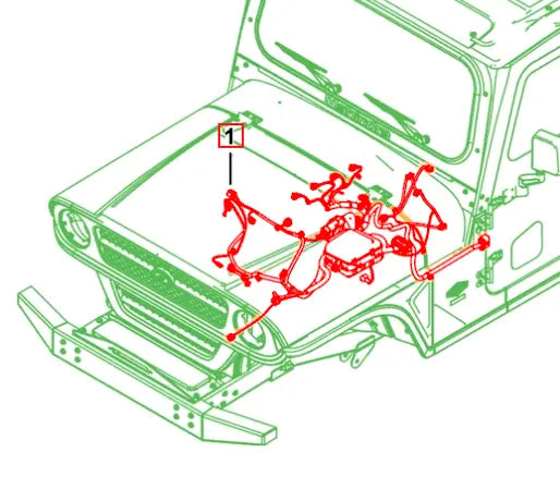 Mahindra Roxor Engine Wiring Harness 1801AUA00821N Mahindra
