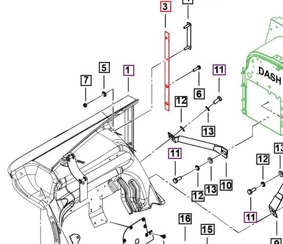 Mahindra Roxor Filler Strip - Side Panel to Fender 0057929 Mahindra Direct Parts