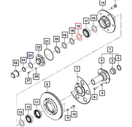 Mahindra Roxor Front Axle Wheel Bearing Lock Washer 000A865 Mahindra