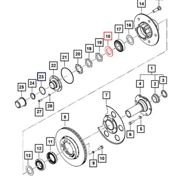 Mahindra Roxor Front Axle Wheel Bearing Lock Washer 000A865 Mahindra