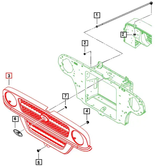 Mahindra Roxor Front Grill 2302DUA00341N Mahindra