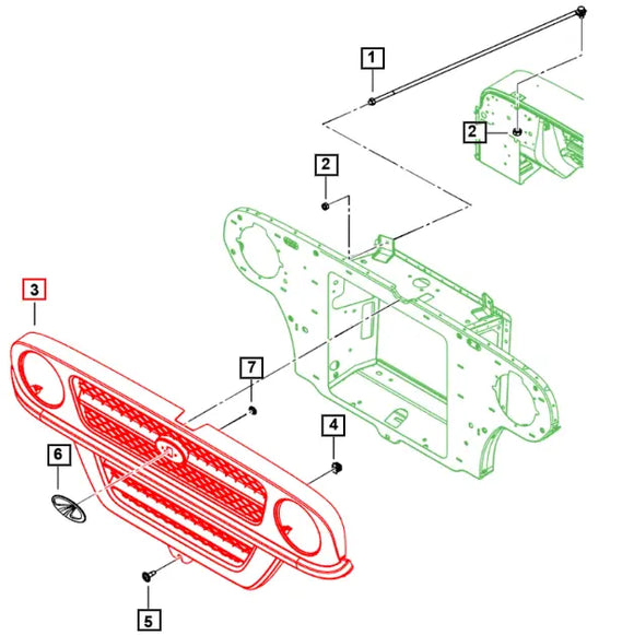 Mahindra Roxor Front Grill 2302DUA00341N Mahindra