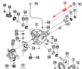 Mahindra Roxor Front LH Left Front Axle 0503FA0030N Mahindra