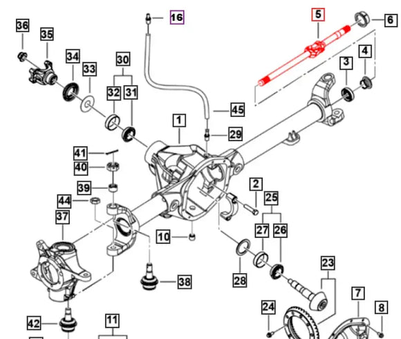 Mahindra Roxor Front LH Left Front Axle 0503FA0030N Mahindra