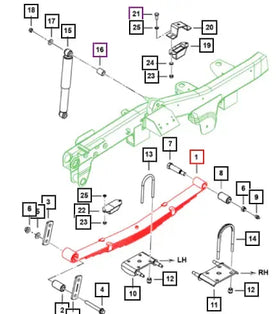 Mahindra Roxor Front Leaf Spring Pack 0084818 Mahindra