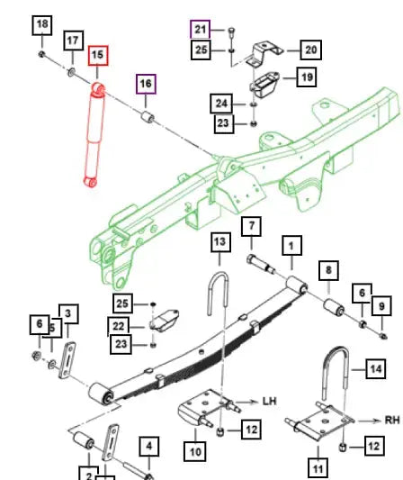 Mahindra Roxor Front Shock 0089945 Mahindra