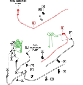Mahindra Roxor Fuel Line - Return to Tank 1001DUA00110N Mahindra