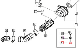 Mahindra Roxor Gasket - CCV Valve To Airbox 0309AAB00141N Mahindra Direct Parts