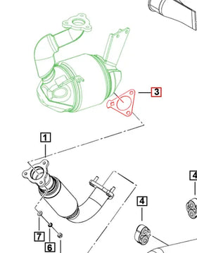 Mahindra Roxor Gasket - Tail Pipe 0903BUA00021N Mahindra Direct Parts