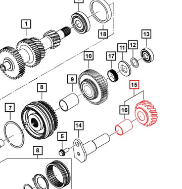 Mahindra Roxor Gear Assembly Reverse Idler 0703DAD09310N Mahindra Direct Parts