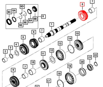 Mahindra Roxor Gear Assembly Second 0703DAD08780N Mahindra Direct Parts