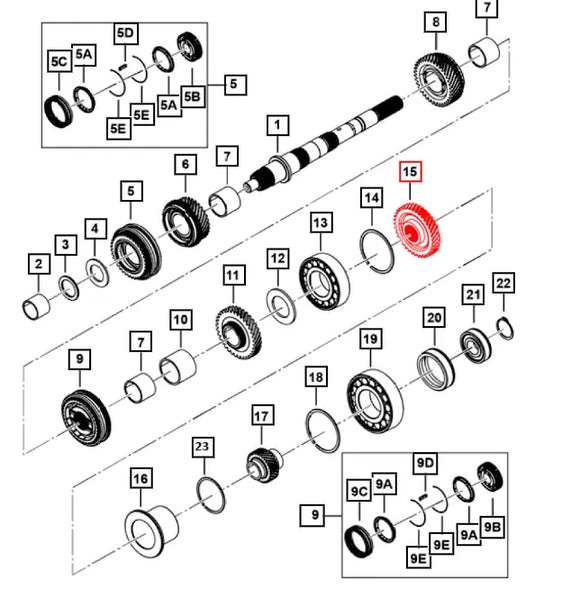 Mahindra Roxor Gear Reverse Driven 0703DAD09300N Mahindra Direct Parts
