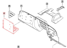 Mahindra Roxor Gusset - Side Panel Dash 0101BAN03110N Mahindra Direct Parts