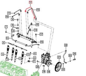 Mahindra Roxor Hard Fuel Line High Pressure Pump to Fuel Rail 006050479H01 Mahindra