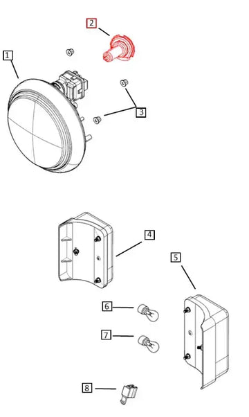 Mahindra Roxor Headlight Bulb 0077670 Mahindra
