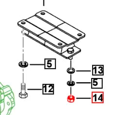 Mahindra Roxor Hex Nut M10x1.25x8x8 SF0301011 Mahindra Direct Parts