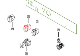 Mahindra Roxor Hi Low Beam Switch 1803AUA00031N Mahindra