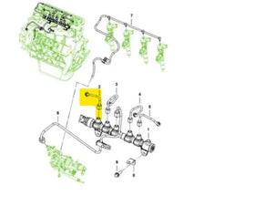Mahindra Roxor High Pressure Fuel Line 1 (#2 in schematic picture) 0305BAB02180N Mahindra