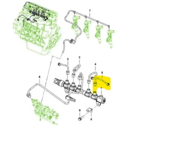 Mahindra Roxor High Pressure Fuel Line 4 0305BAB02210N Mahindra