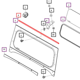 Mahindra Roxor Hood Seal 0107BUA00031N Mahindra Direct Parts