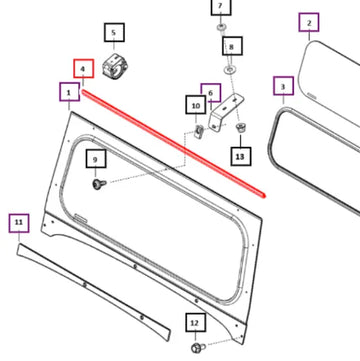 Mahindra Roxor Hood Seal 0107BUA00031N Mahindra Direct Parts