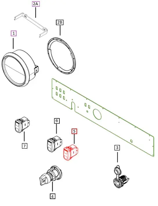 Mahindra Roxor Horn Switch 1803AUA00011N Mahindra