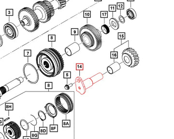Mahindra Roxor Idler Shaft 0703DD4000N Mahindra Direct Parts