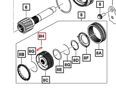 Mahindra Roxor Key Syncronizer 5th Strut Type 0703ED0650N Mahindra Direct Parts