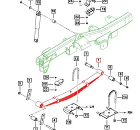 Mahindra Roxor Leaf Spring Assembly Front Heavy Duty 0401AUA00110N Mahindra