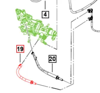 Mahindra Roxor Leak Off Fuel Line 0305DAB01190N Mahindra Direct Parts