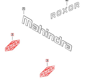 Mahindra Roxor Logo Decal Tailgate 2302GUA01630N Mahindra Direct Parts
