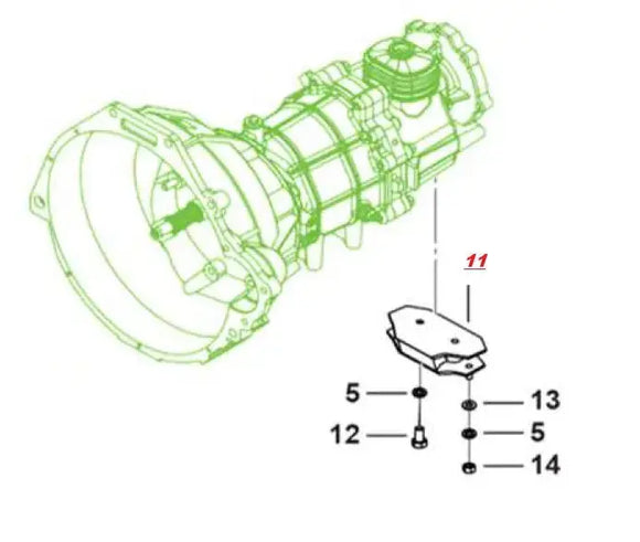 Mahindra Roxor Lower Transfer Case Mount 0203AD0050N Mahindra