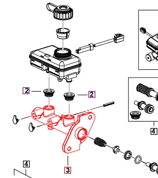 Mahindra Roxor Master Cylinder Assembly 0606AA1271N Mahindra
