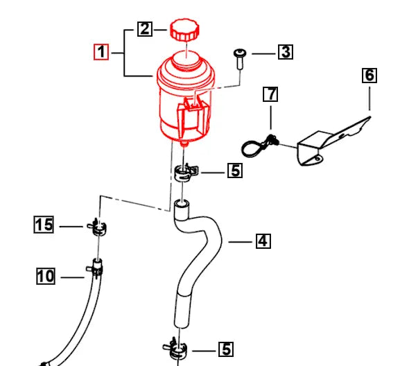 Mahindra Roxor Power Steering Reservoir / Tank 1102EA0200N Mahindra Direct Parts