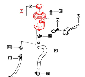 Mahindra Roxor Power Steering Reservoir / Tank 1102EA0200N Mahindra Direct Parts