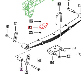 Mahindra Roxor Rear Bumper Rubber 0012580 Mahindra Direct Parts