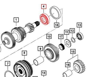 Mahindra Roxor Rear CS Bearing (IP Side) 0703DD1600N Mahindra Direct Parts
