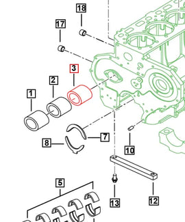 Mahindra Roxor Rear Camshaft Bearing 0050028 Mahindra Direct Parts