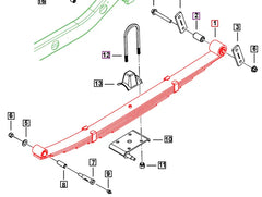Mahindra Roxor Rear Leaf Spring Assembly Heavy Duty 0401AUA00120N