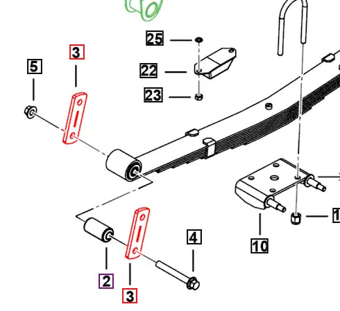 Mahindra Roxor Shackle Plate Heavy Duty 0401BEG00031N Mahindra