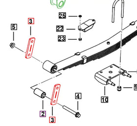 Mahindra Roxor Shackle Plate Heavy Duty 0401BEG00031N Mahindra
