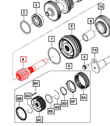 Mahindra Roxor Shaft Counter Rear 0703DAA00140N Mahindra Direct Parts