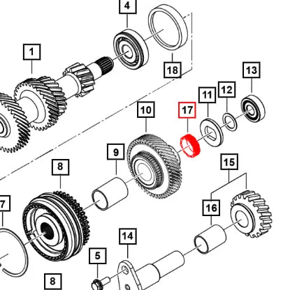 Mahindra Roxor Speedo Driven Gear 18T 0036355 Mahindra Direct Parts