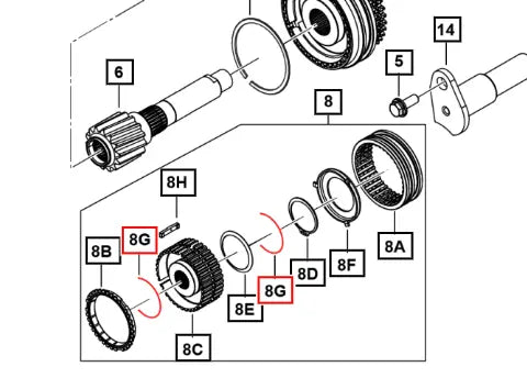 Mahindra Roxor Spring For Synchro Pack 0703ED0480N Mahindra Direct Parts