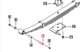 Mahindra Roxor Spring Pivot Pin 0097932 Mahindra