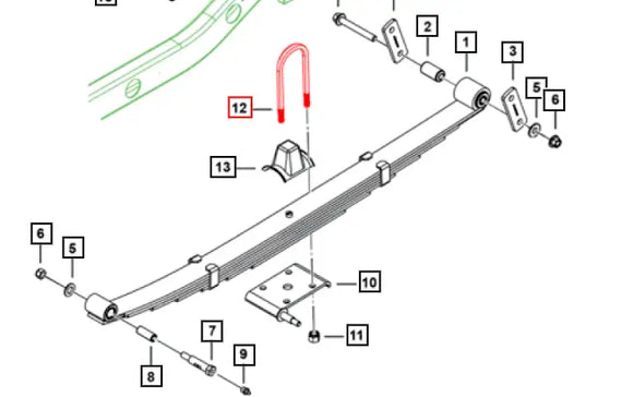 Mahindra Roxor Spring U Bolt 0089517 Mahindra Direct Parts