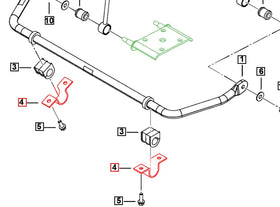 Mahindra Roxor Stabilizer Bar Clamp 0402EA0230N Mahindra