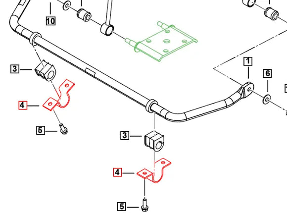 Mahindra Roxor Stabilizer Bar Clamp 0402EA0230N Mahindra